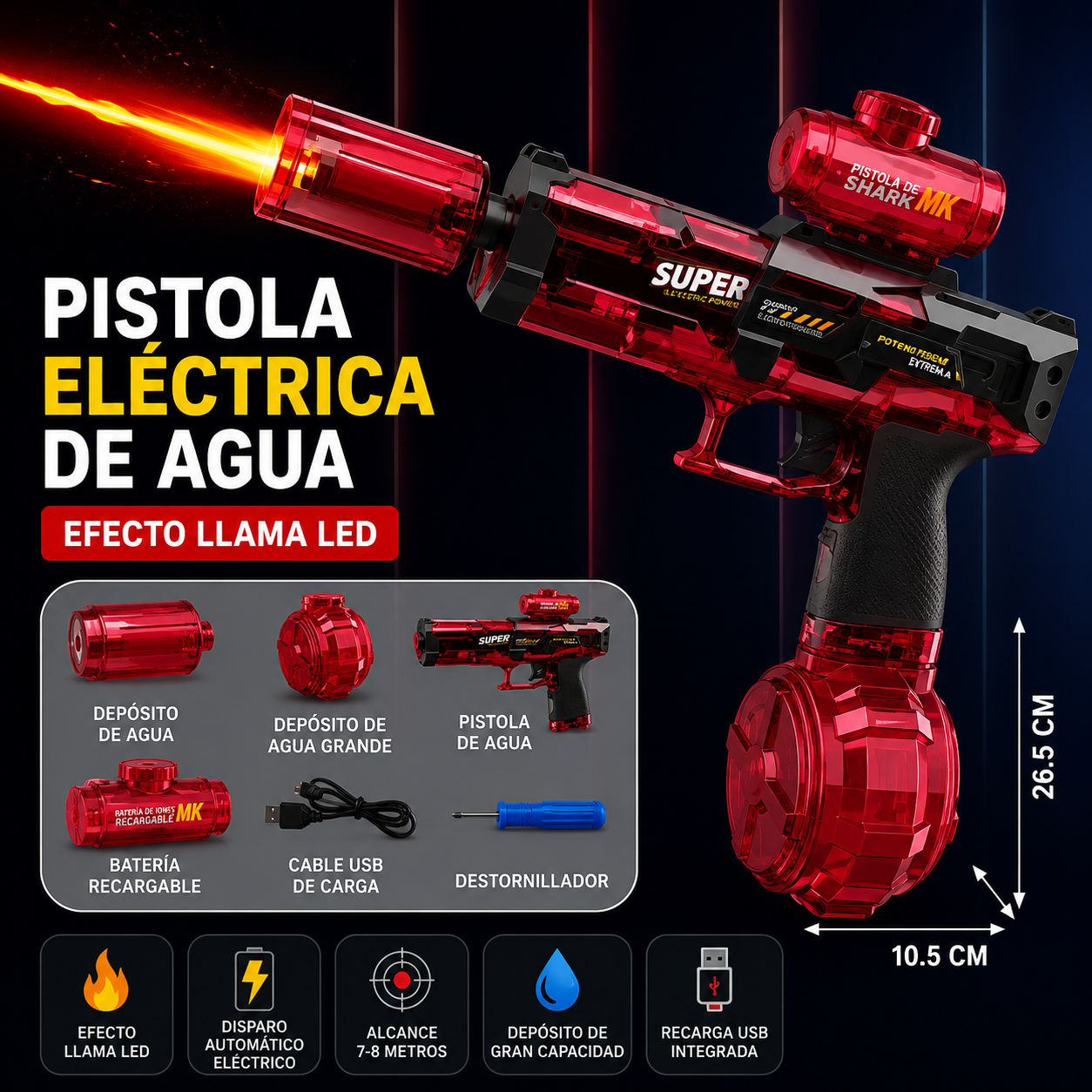 AquaStrike | Pistola de Agua Eléctrica Automática